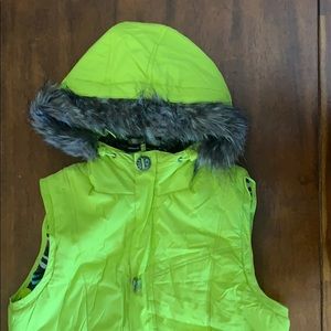 Burton Puffer Vest with Faux- fur Hood
